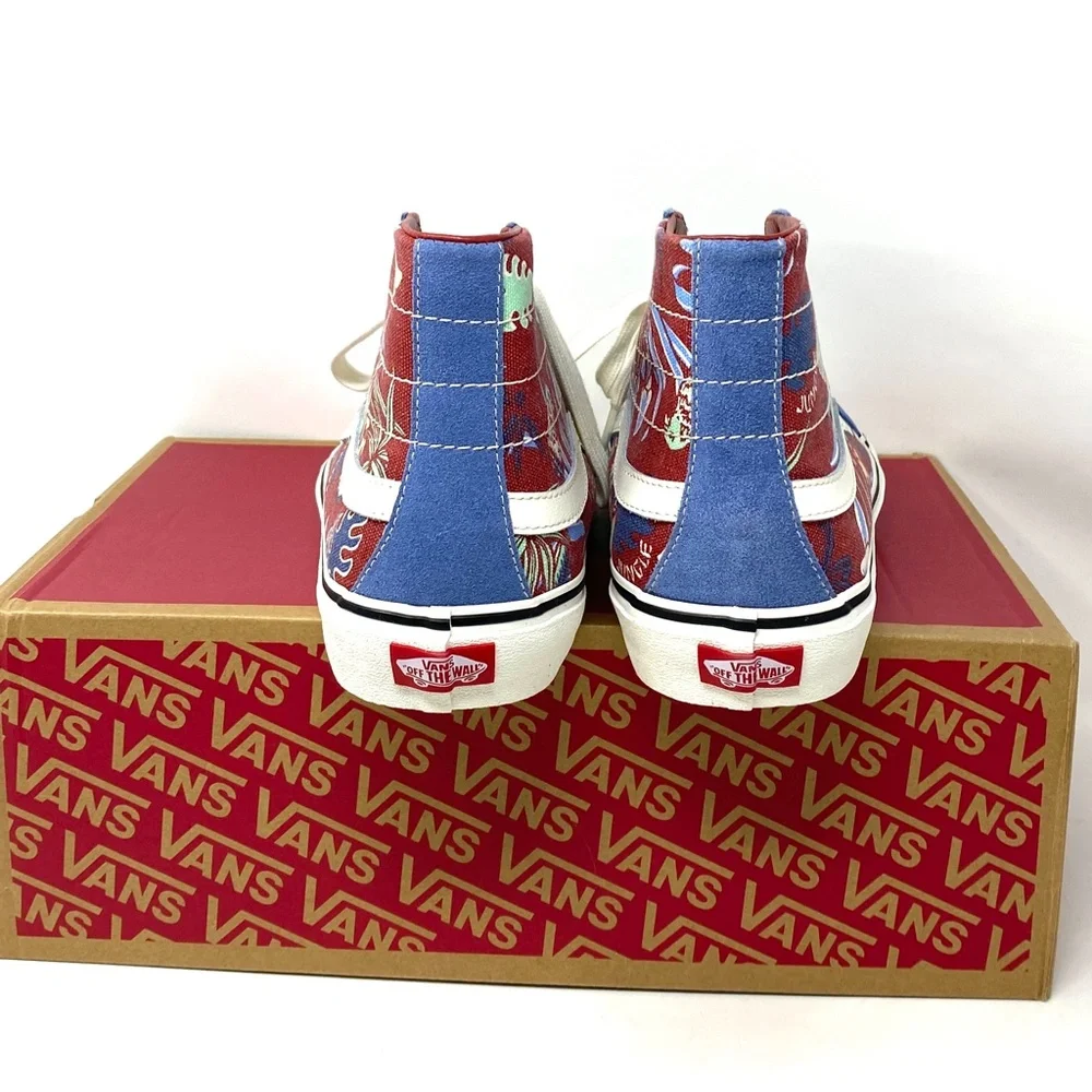 VANS Sk8-Hi 138 Decon Blue Beige Women's Suede Canvas Sneakers Size VN0A4BX2B6R
